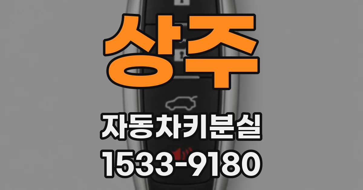 상주 자동차키분실