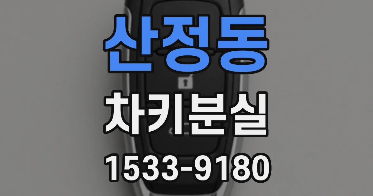 산정동 차키분실