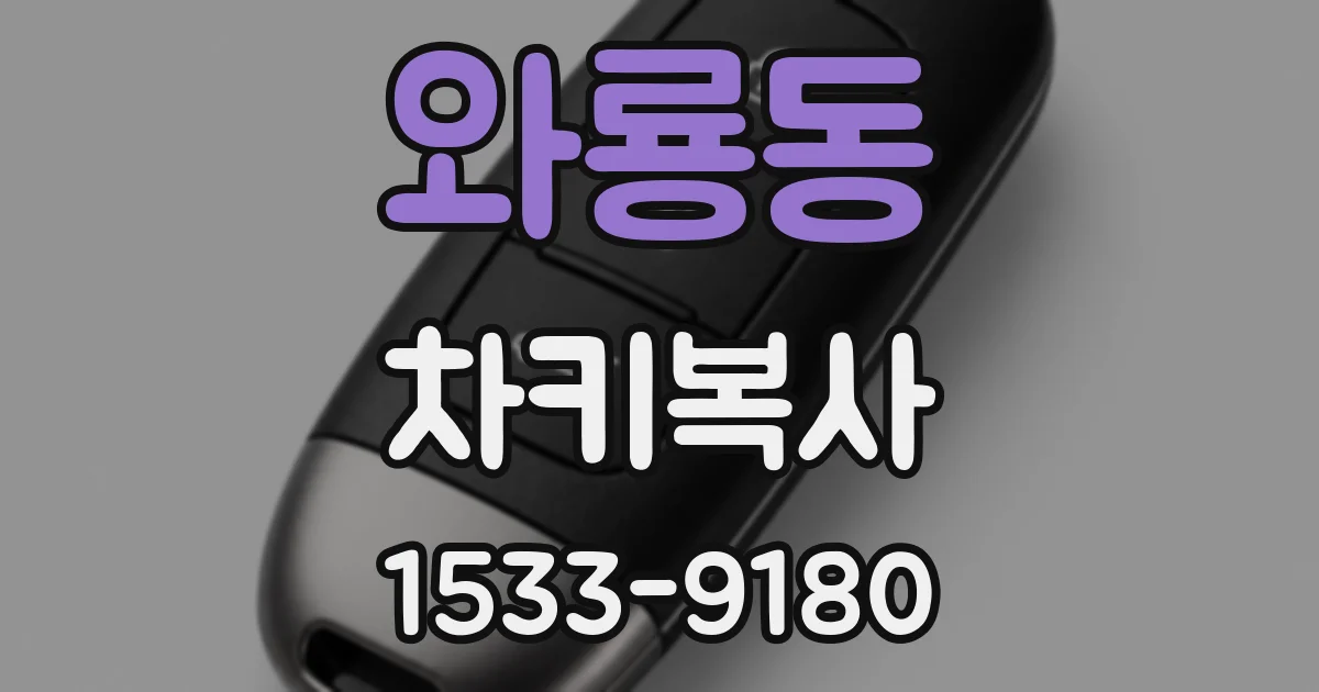와룡동 차키복사