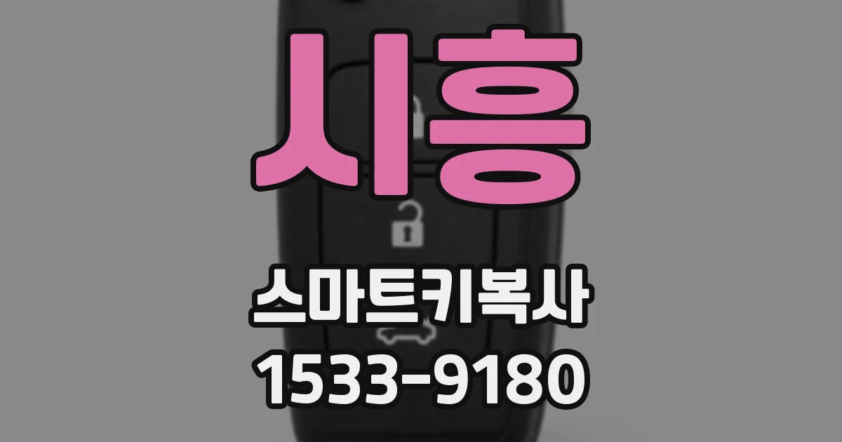 시흥 스마트키복사