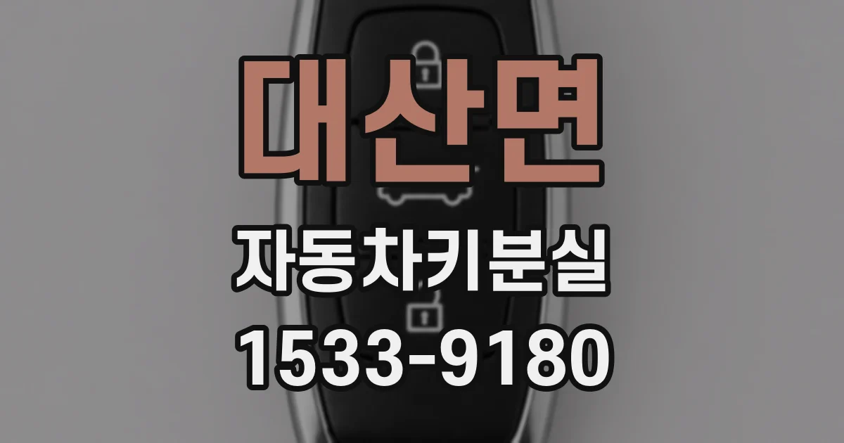 대산면 자동차키분실