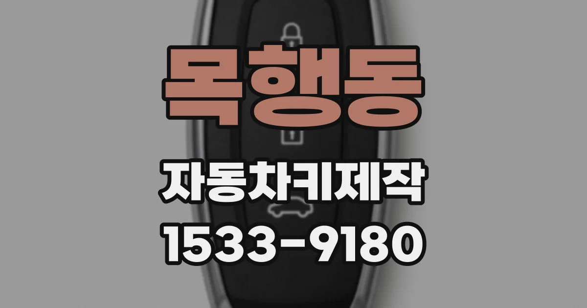 목행동 자동차키제작
