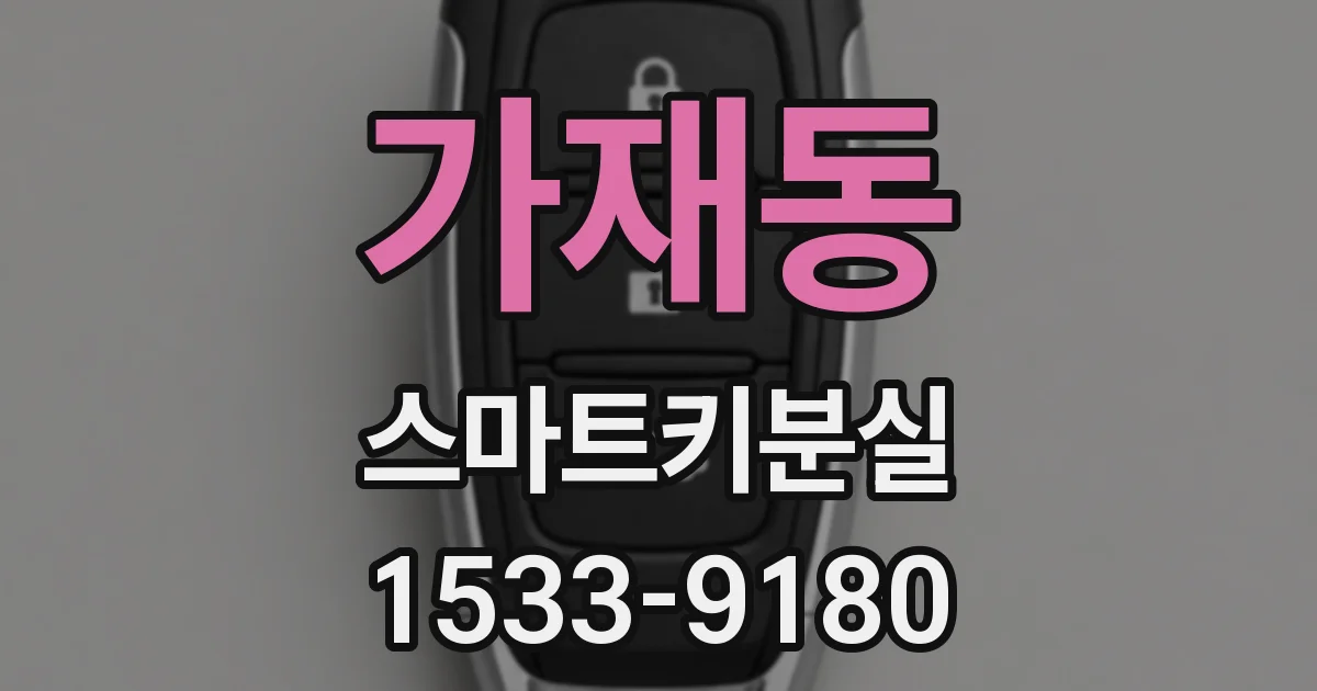 가재동 스마트키분실