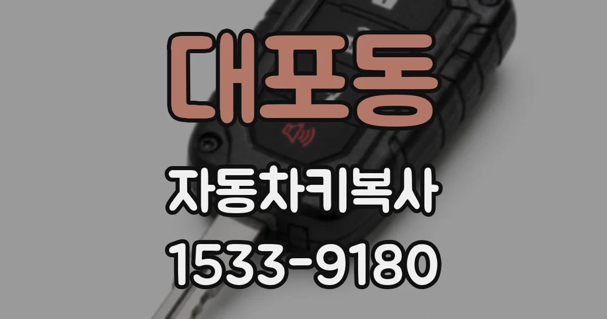 대포동 자동차키복사