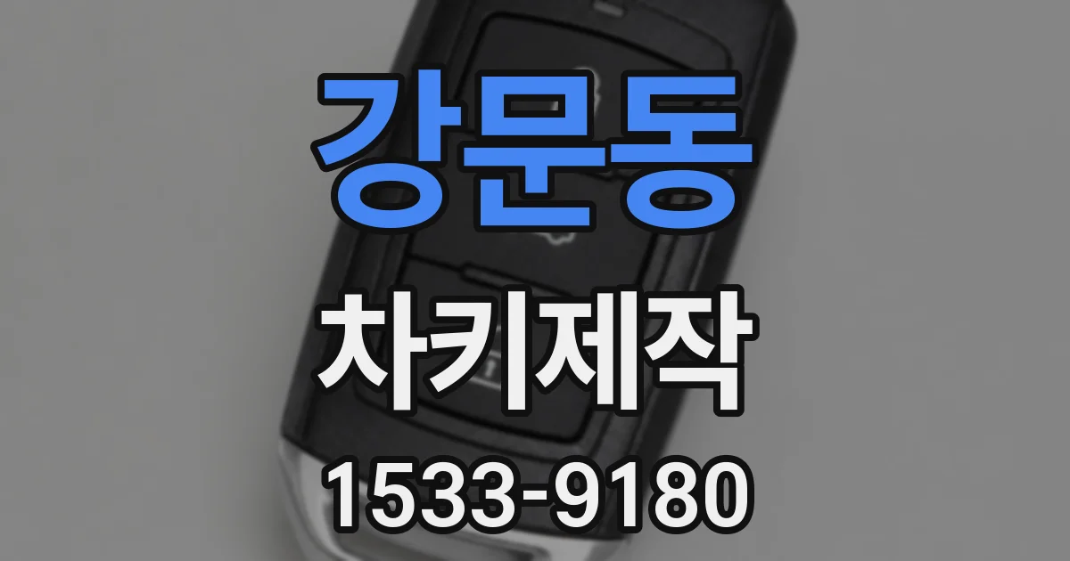 강문동 차키제작