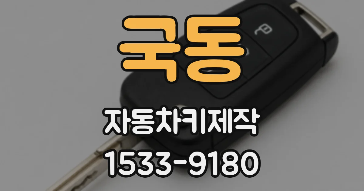 국동 자동차키제작
