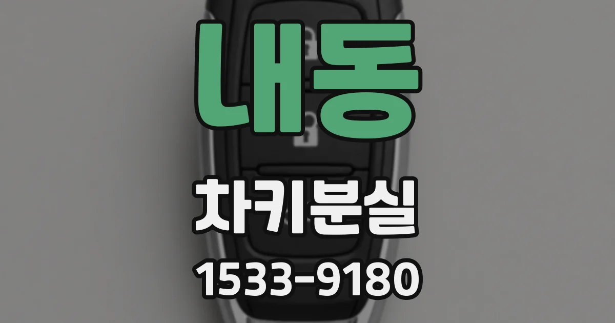 내동 차키분실