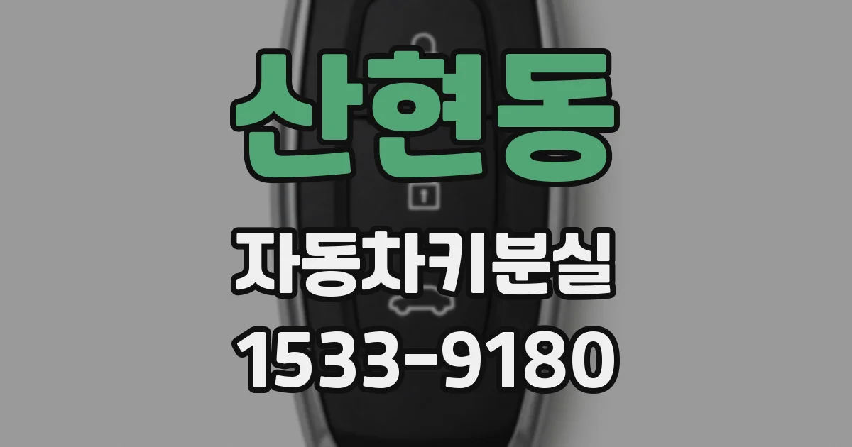 산현동 자동차키분실