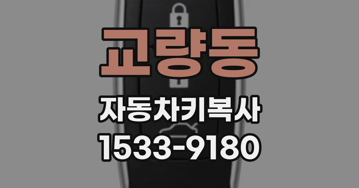 교량동 자동차키복사