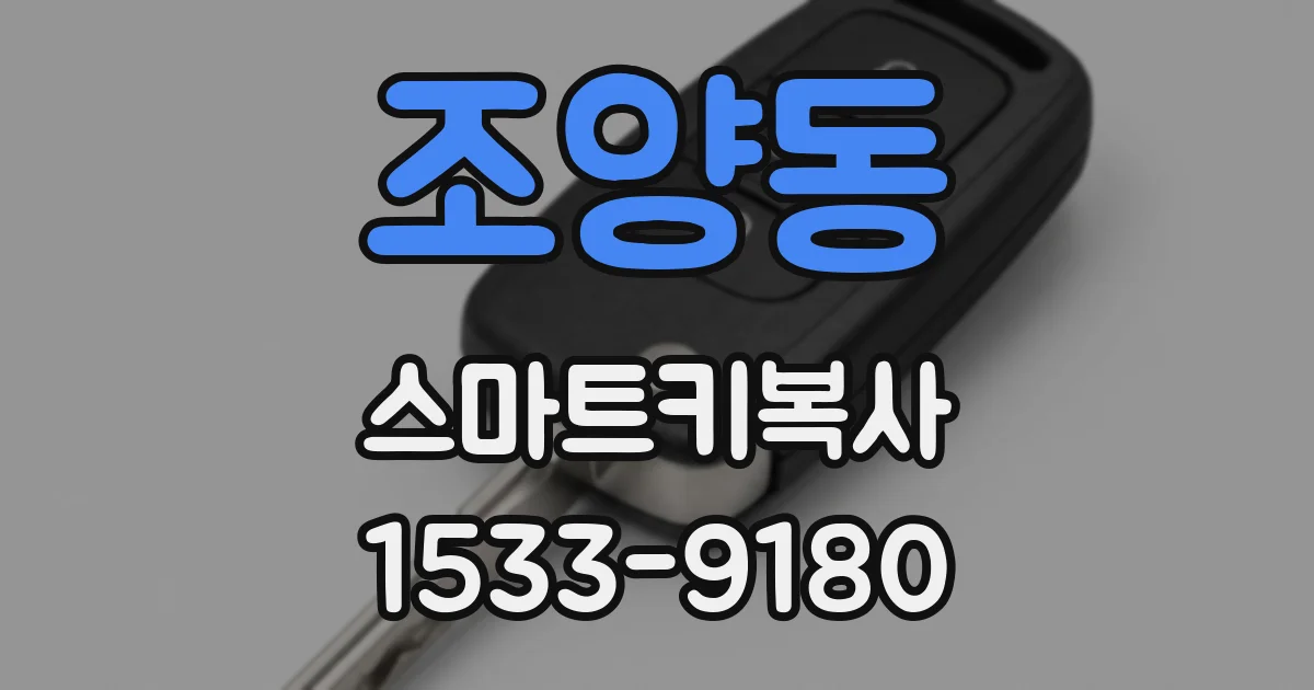 조양동 스마트키복사