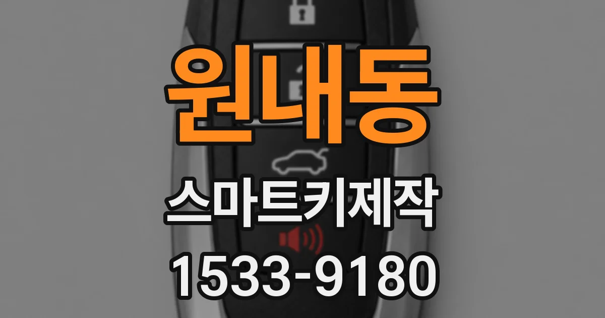 원내동 스마트키제작