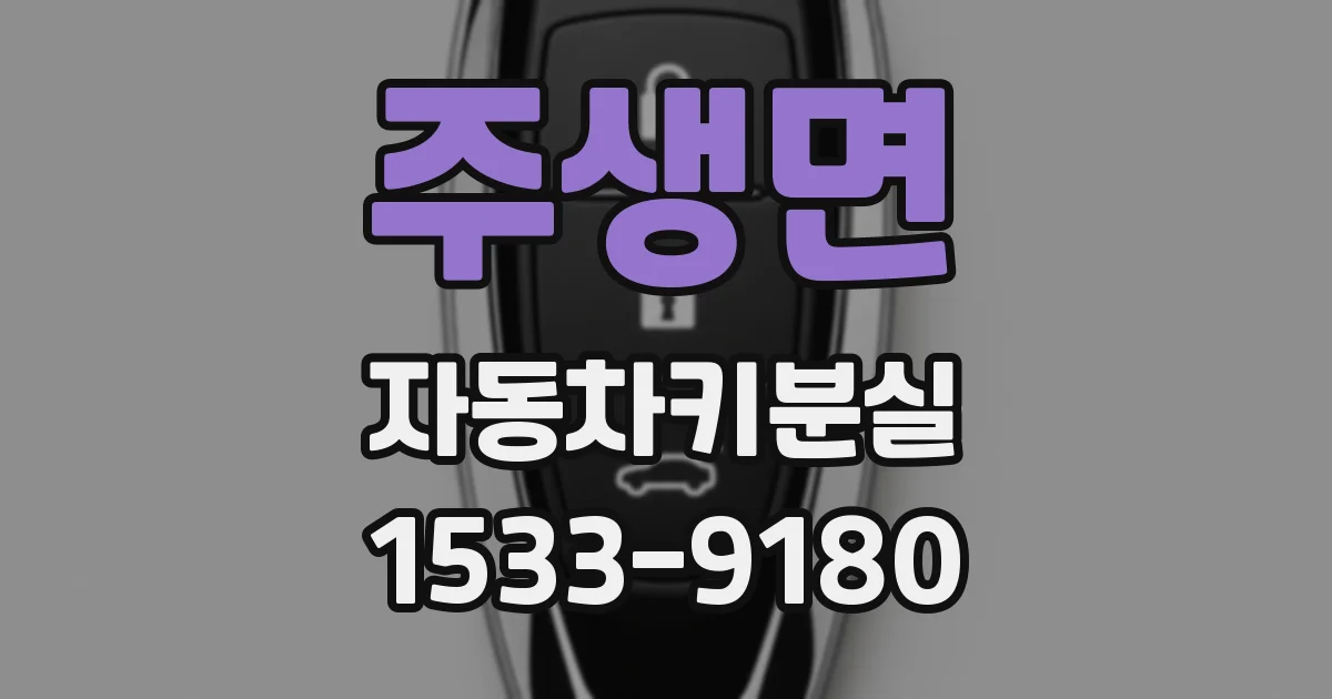 주생면 자동차키분실