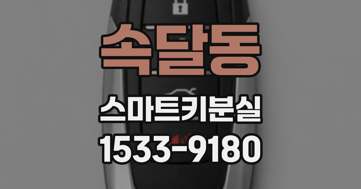 속달동 스마트키분실