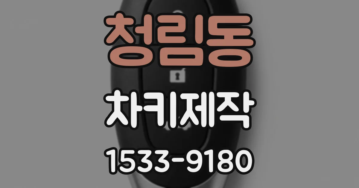청림동 차키제작