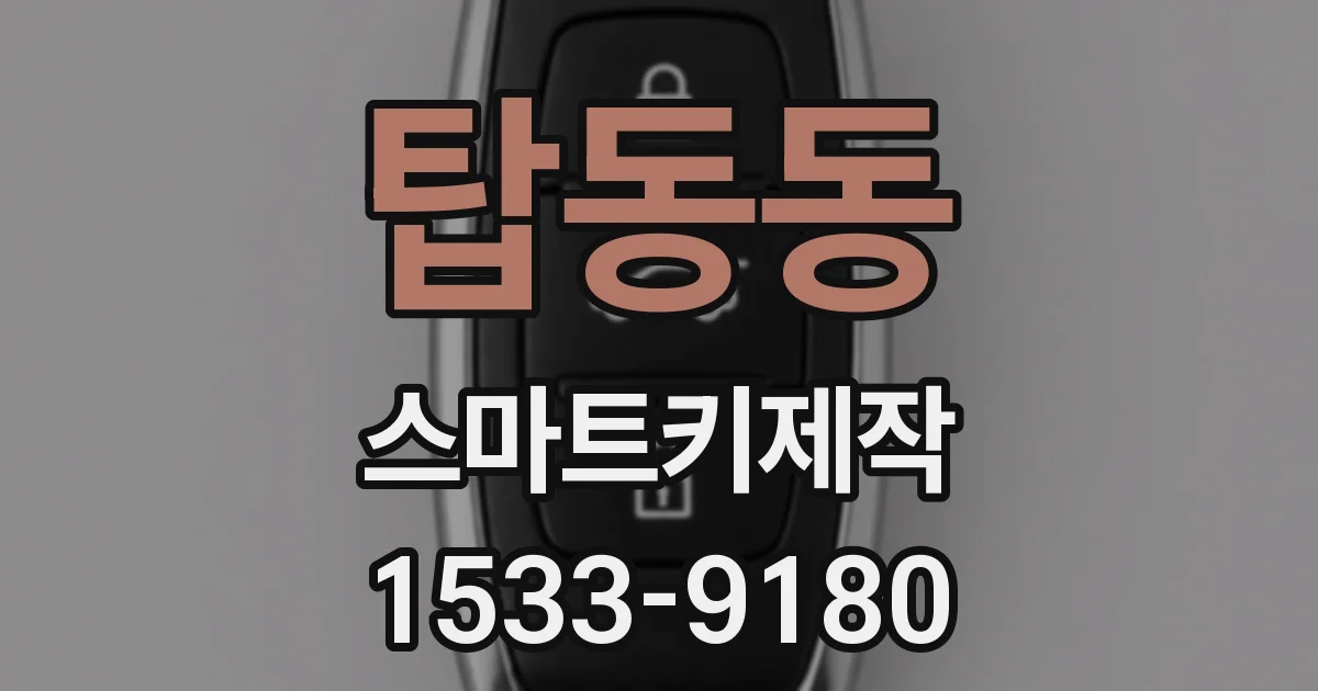 탑동동 스마트키제작
