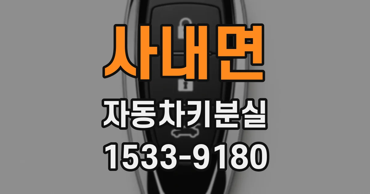 사내면 자동차키분실