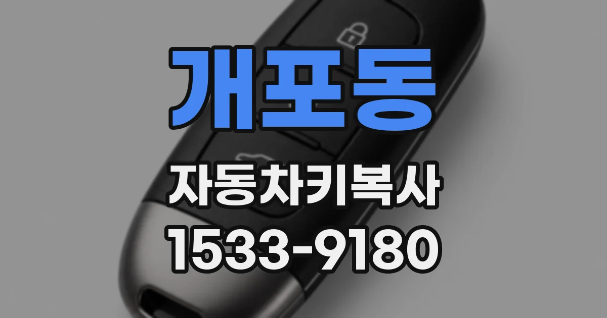 개포동 자동차키복사