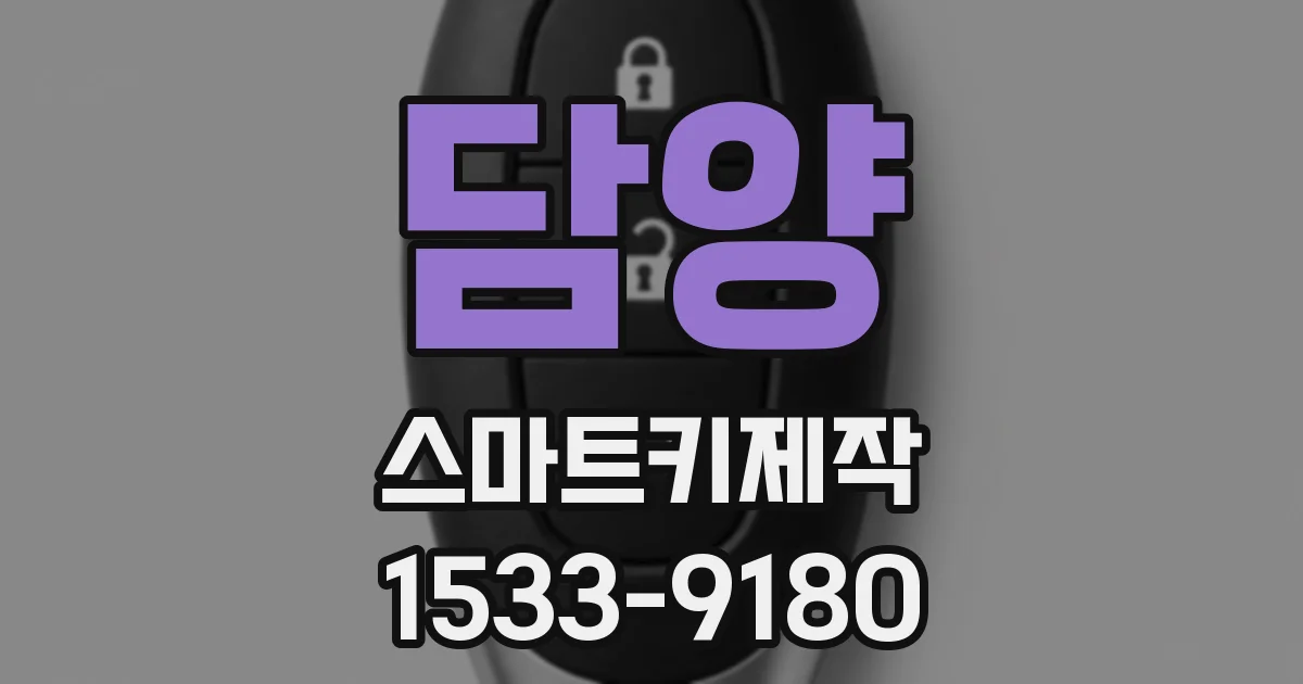 담양 스마트키제작