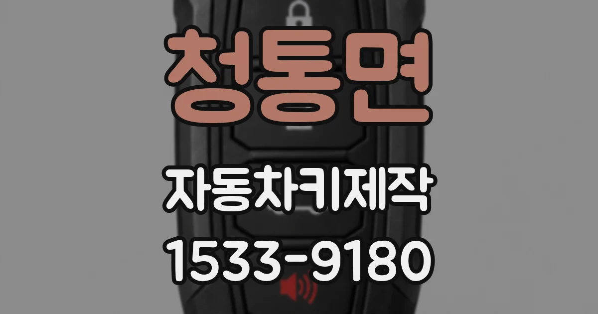 청통면 자동차키제작