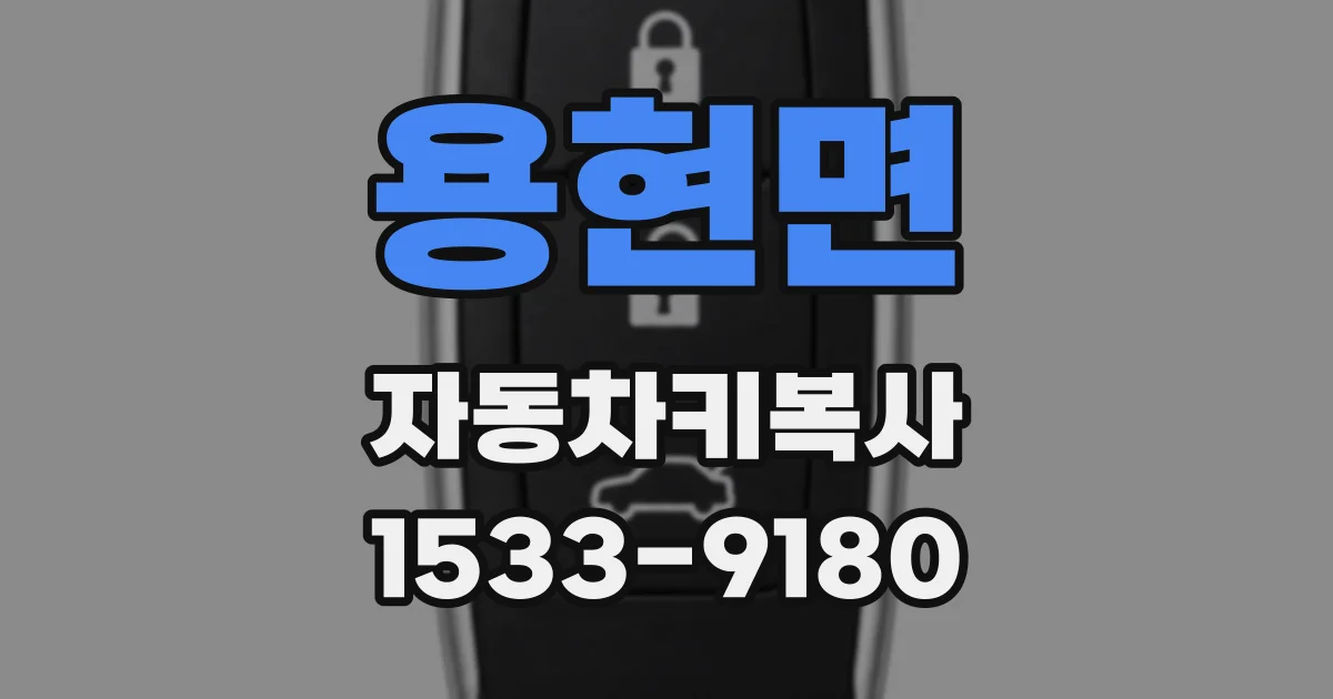 용현면 자동차키복사
