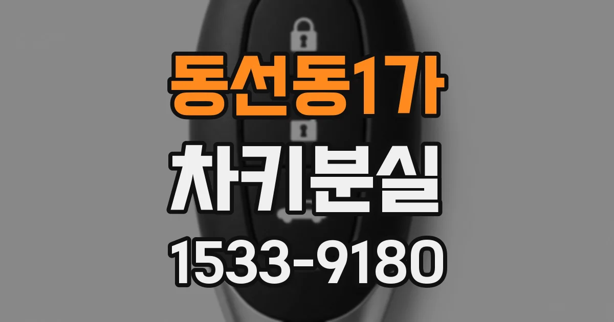 동선동1가 차키분실