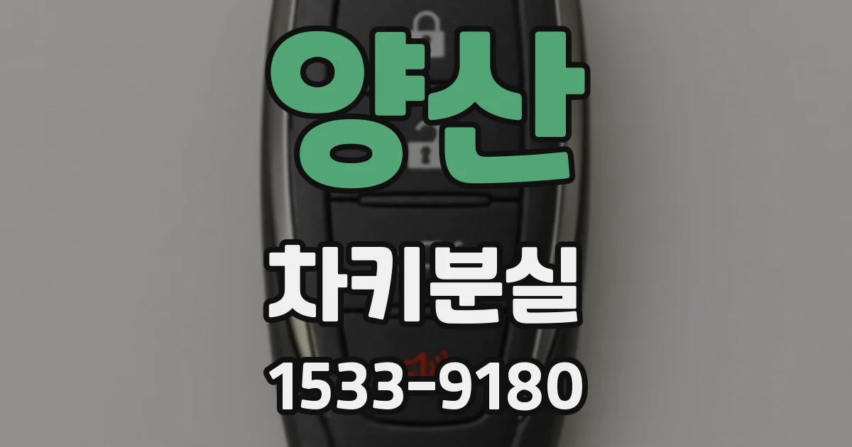 양산 차키분실