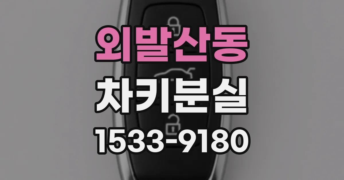 외발산동 차키분실