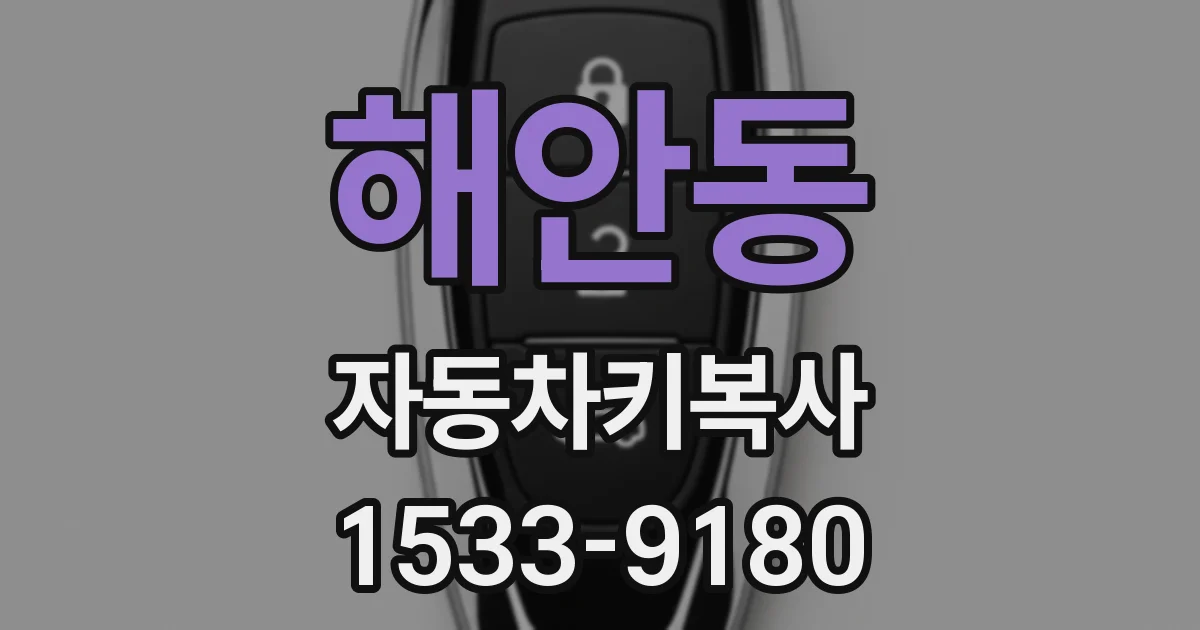 해안동 자동차키복사