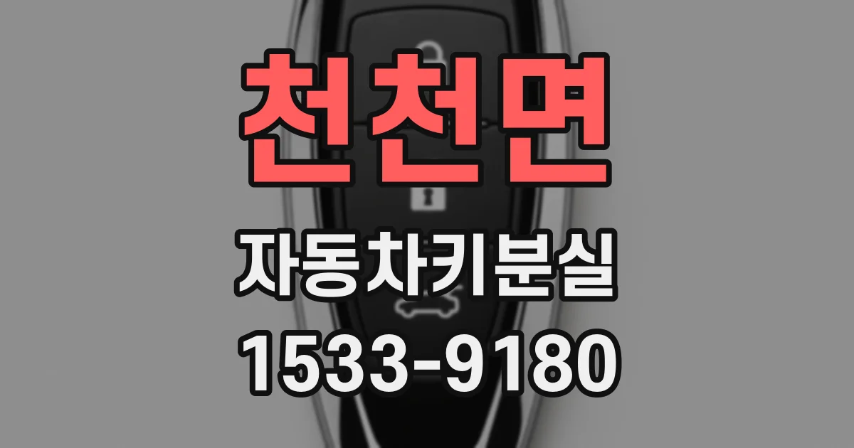 천천면 자동차키분실