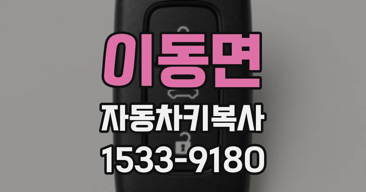 이동면 자동차키복사