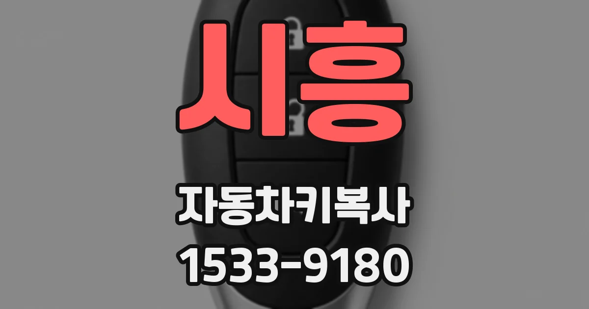 시흥 자동차키복사