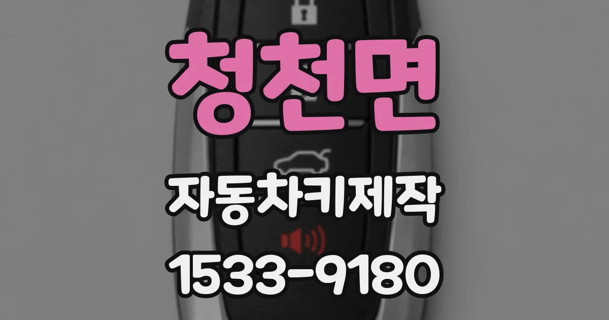 청천면 자동차키제작