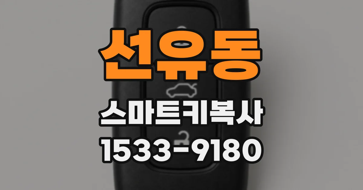 선유동 스마트키복사