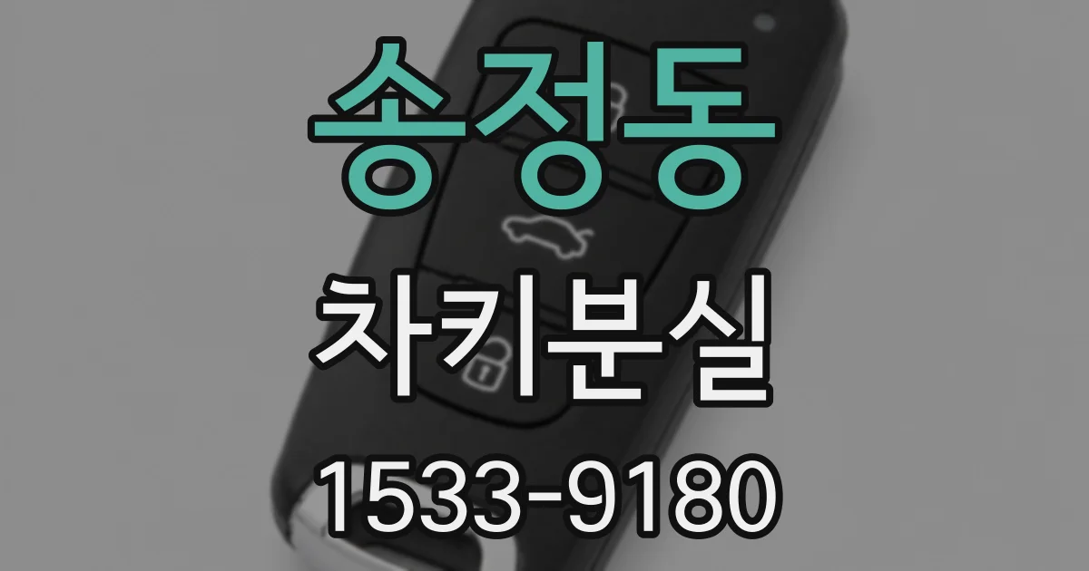 송정동 차키분실