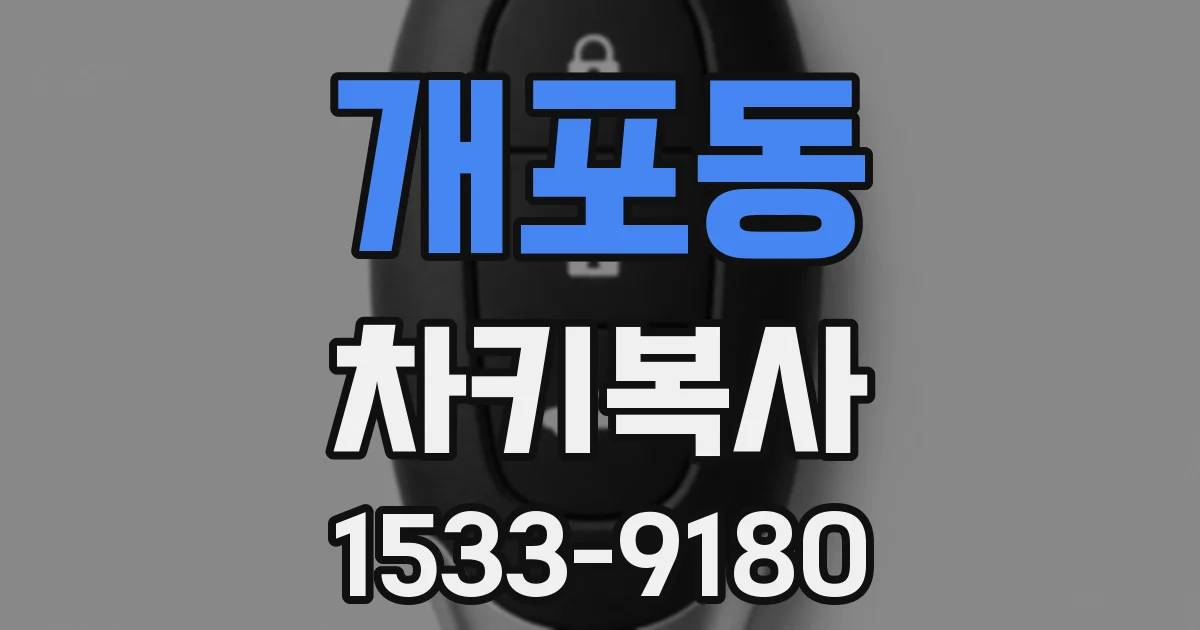 개포동 차키복사