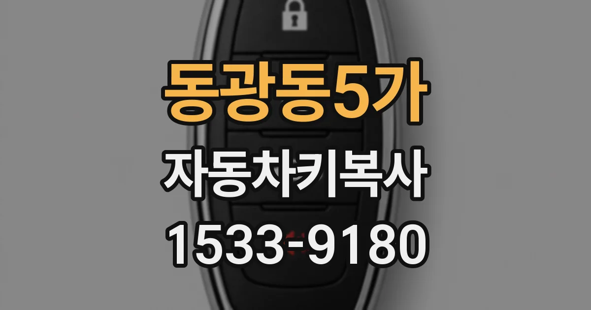 동광동5가 자동차키복사