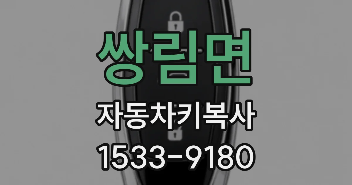 쌍림면 자동차키복사