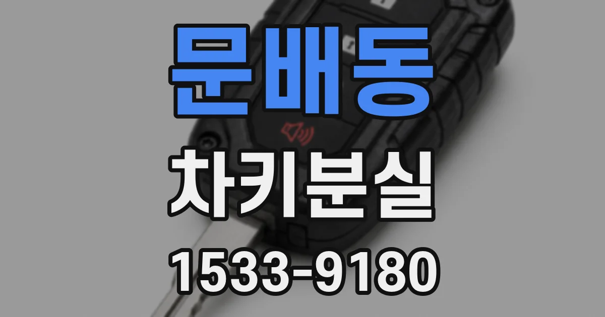 문배동 차키분실