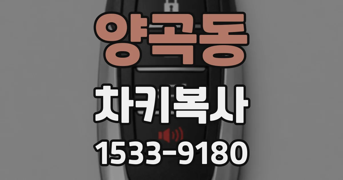 양곡동 차키복사