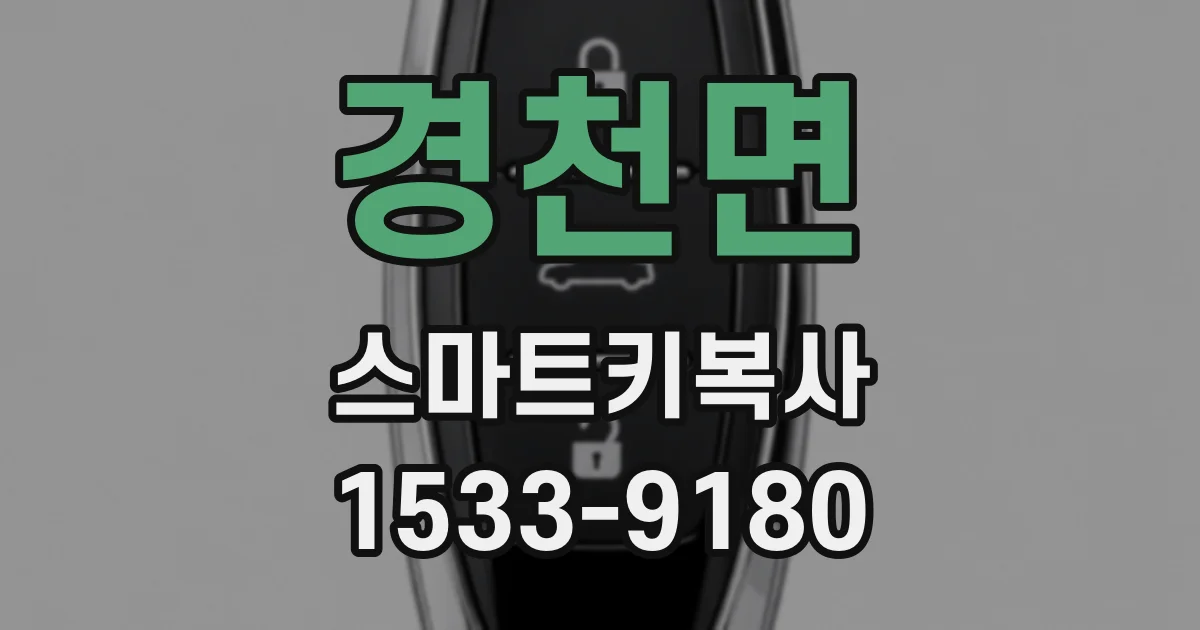 경천면 스마트키복사