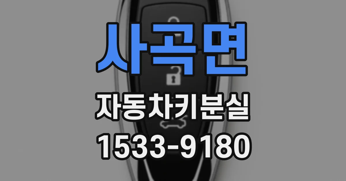 사곡면 자동차키분실