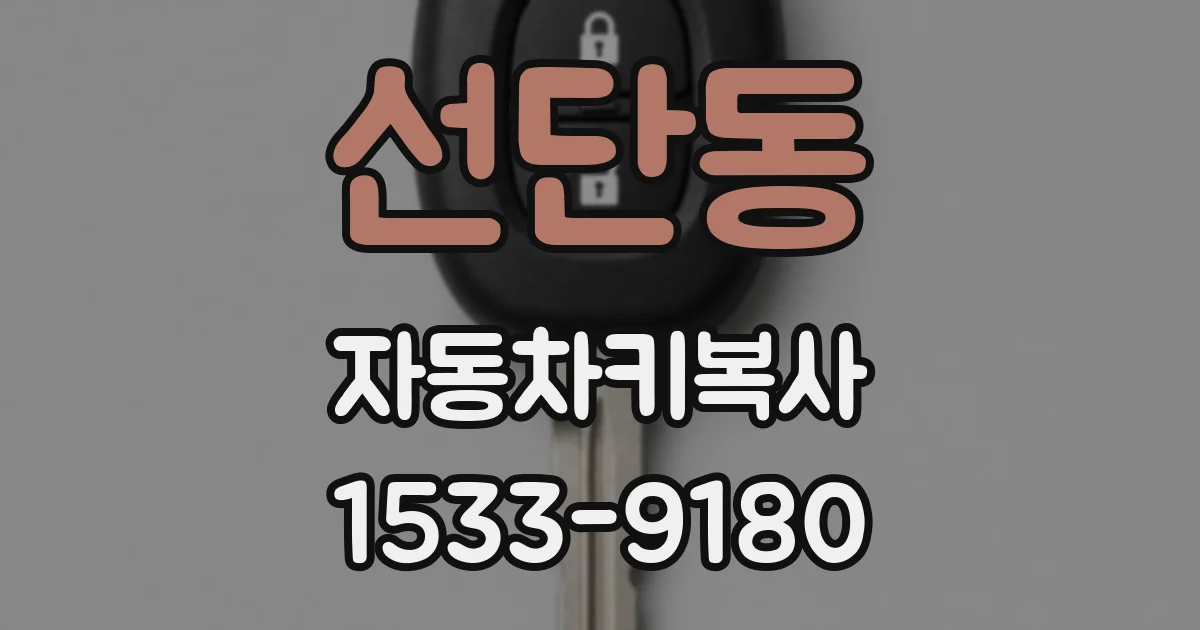 선단동 자동차키복사