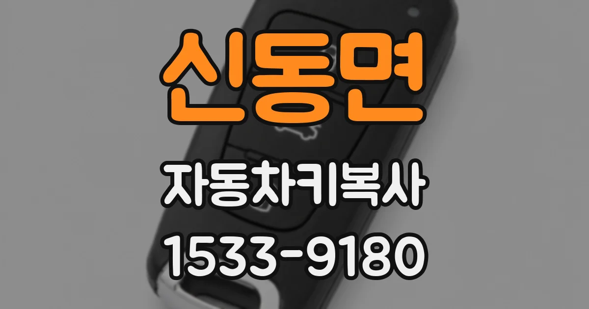 신동면 자동차키복사