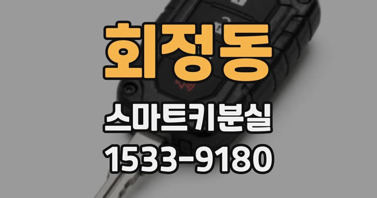 회정동 스마트키분실