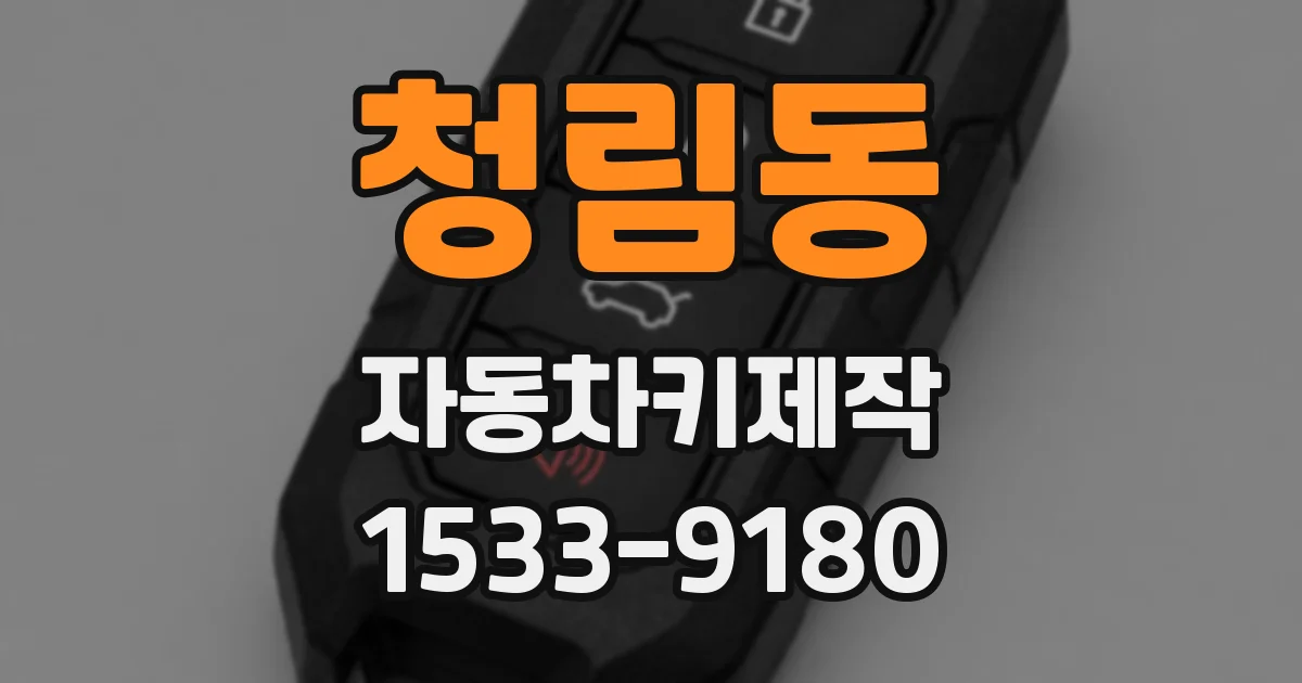 청림동 자동차키제작