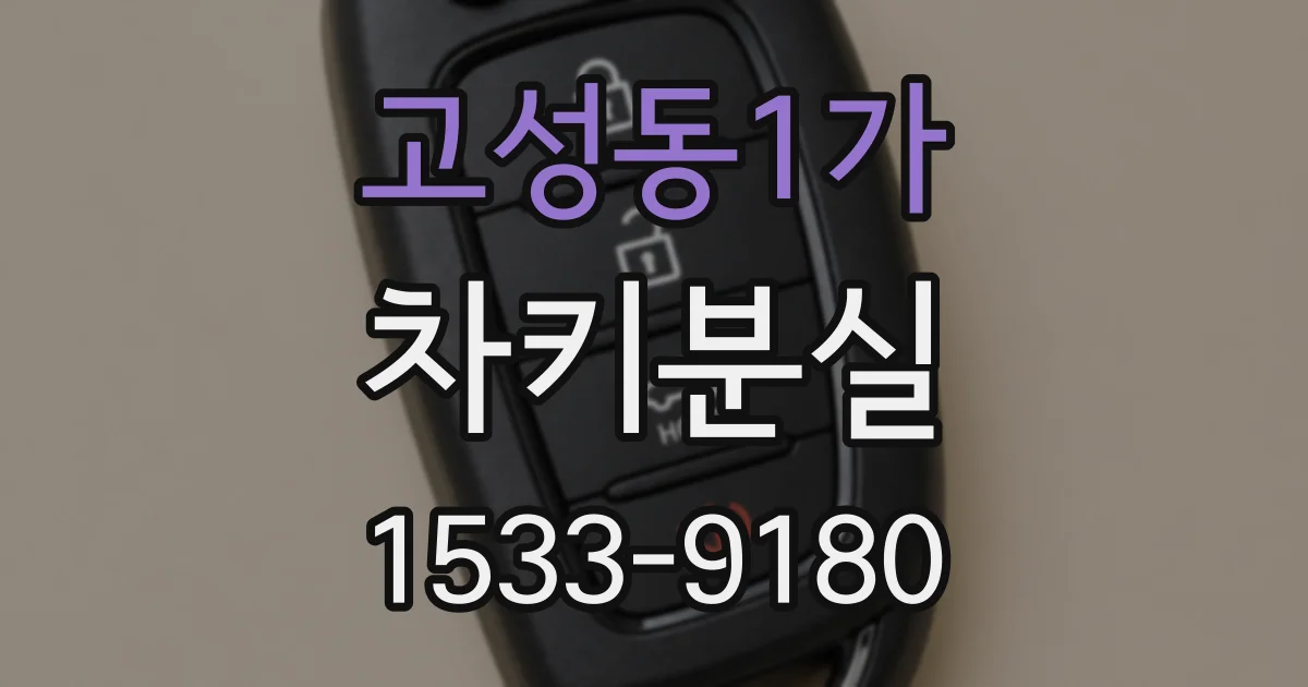 고성동1가 차키분실