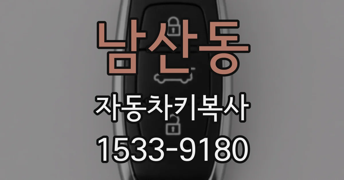 남산동 자동차키복사