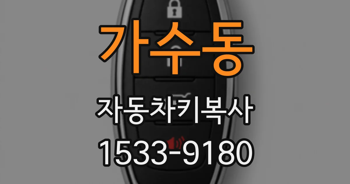 가수동 자동차키복사