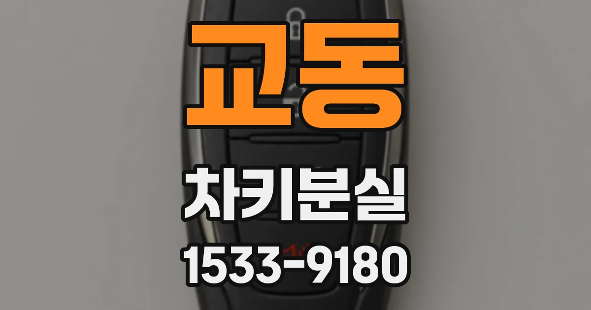 교동 차키분실
