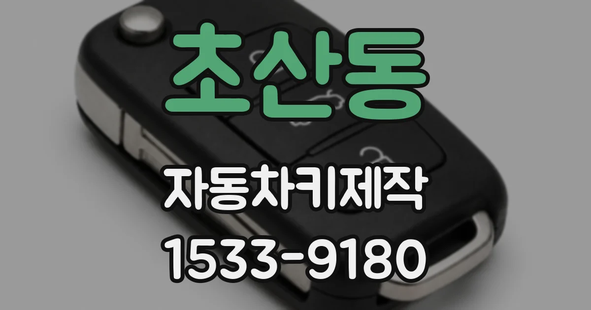 초산동 자동차키제작